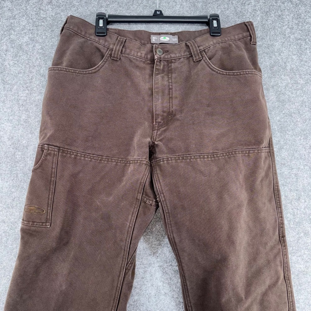 Arborwear Mens Brown Flannel Lined Canvas Work Pants 38x30 Utility Carpenter